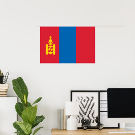 Póster Bandera de Mongolia
