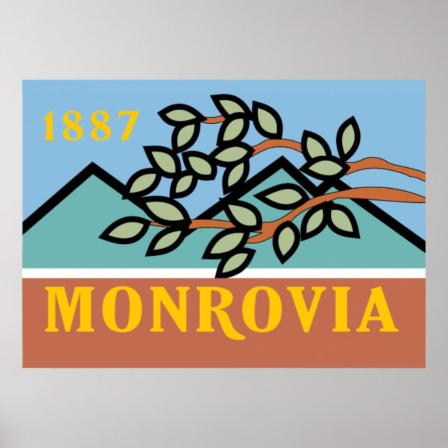 Póster Bandera de Monrovia (Frente)