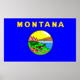 Póster Bandera de Montana, Big Sky Country,