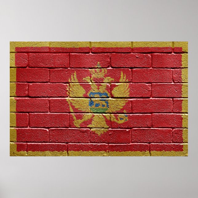 Póster Bandera de Montenegro (Frente)