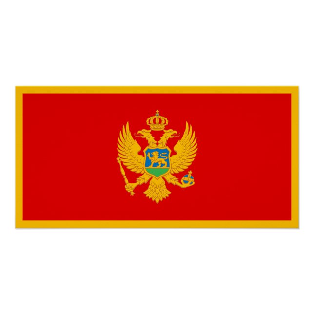 Póster Bandera de Montenegro (Anverso)