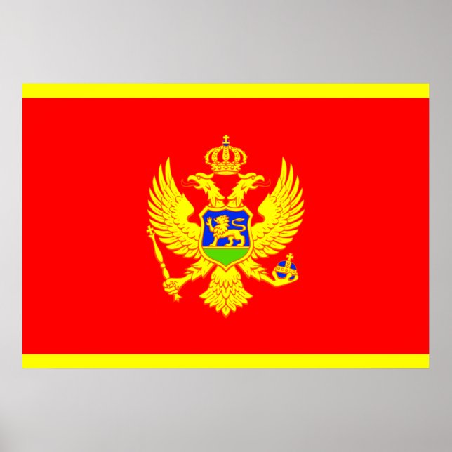 Póster Bandera de Montenegro (Frente)