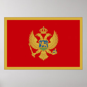 Póster Bandera de Montenegro