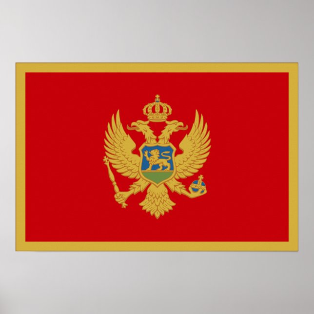 Póster Bandera de Montenegro (Frente)