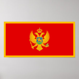 Póster Bandera de Montenegro