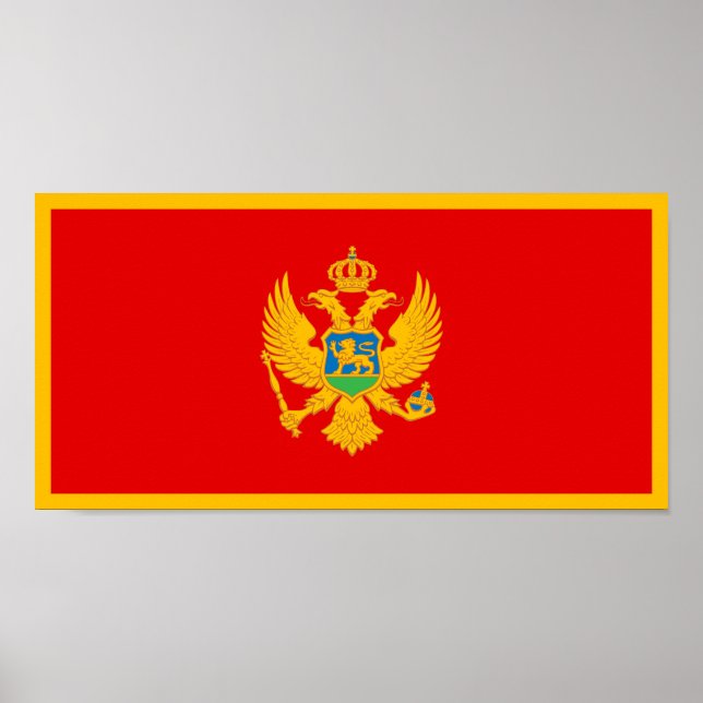 Póster Bandera de Montenegro (Frente)