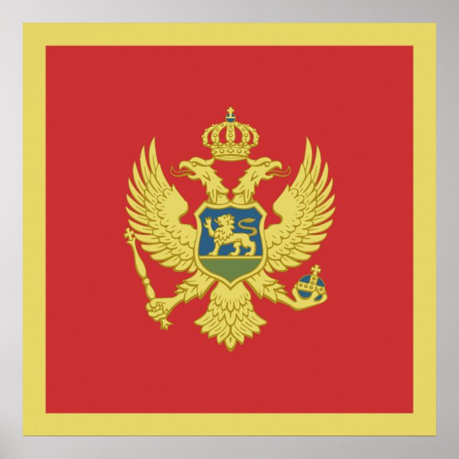 Póster Bandera de Montenegro (Frente)