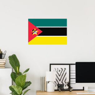 Póster Bandera de Mozambique