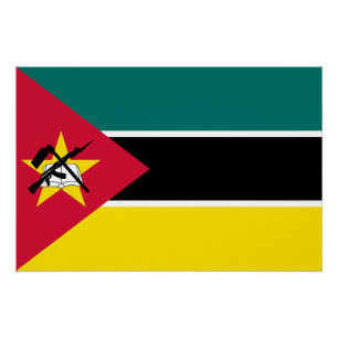Póster Bandera de Mozambique