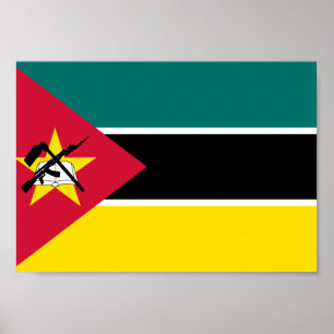 Póster Bandera de Mozambique