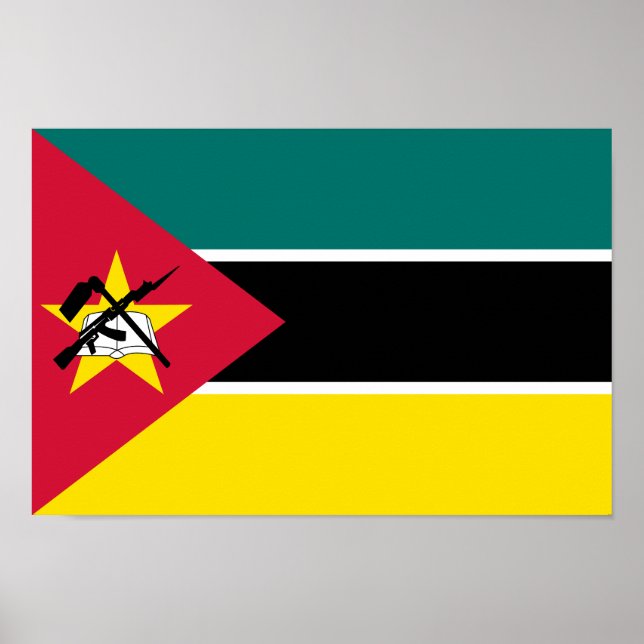 Póster Bandera de Mozambique (Frente)
