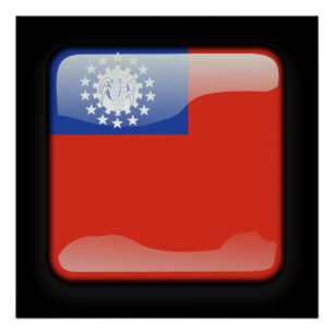 Póster Bandera de Myanmar