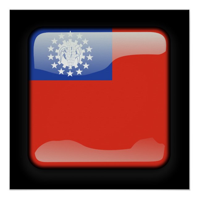 Póster Bandera de Myanmar (Anverso)