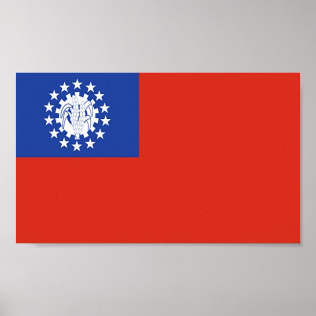 Póster Bandera de Myanmar (Frente)