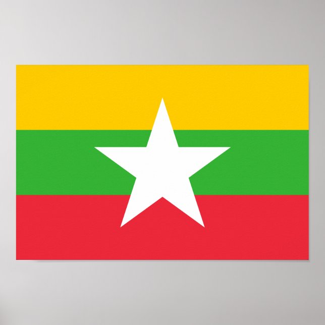 Póster Bandera de Myanmar (Frente)