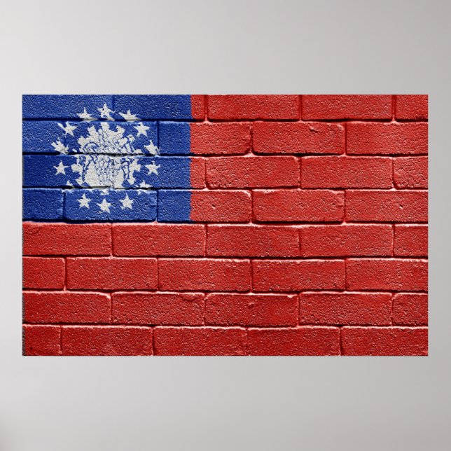 Póster Bandera de Myanmar (Frente)