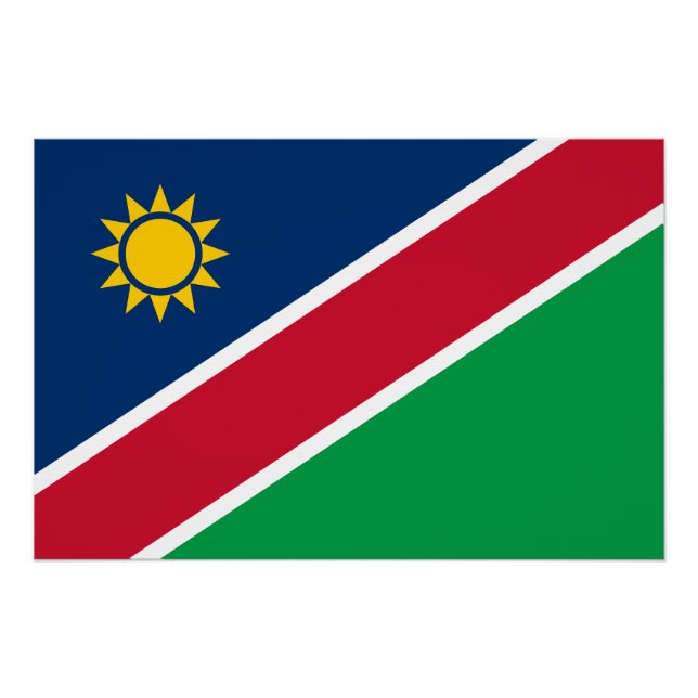 Póster Bandera de Namibia (Anverso)
