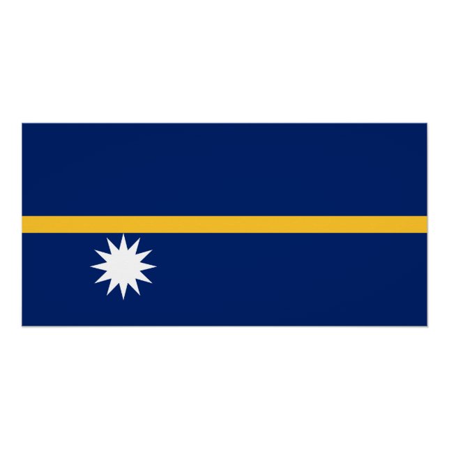 Póster Bandera de Nauru (Anverso)