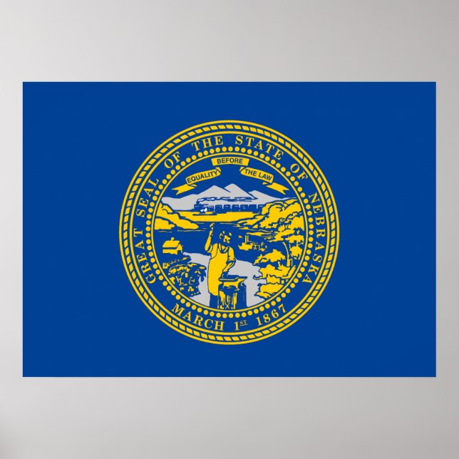 Póster Bandera de Nebraska (Frente)