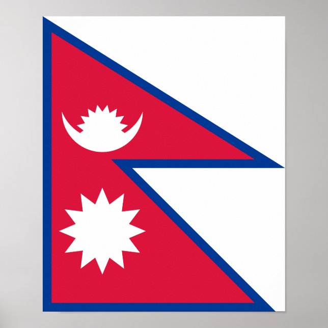 Póster Bandera de Nepal (Frente)