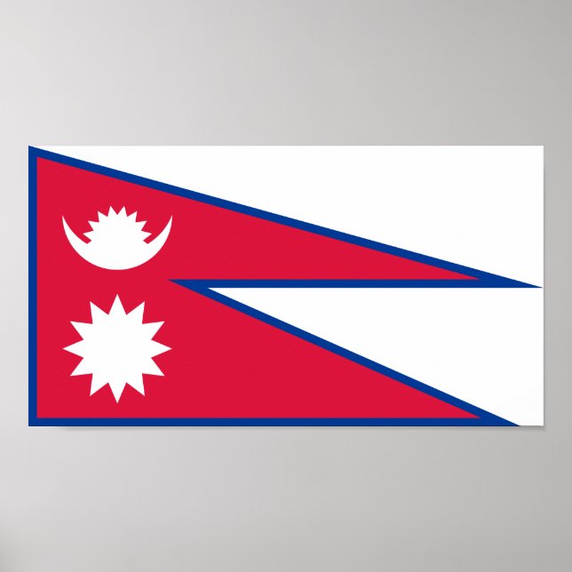 Póster Bandera de Nepal (Frente)