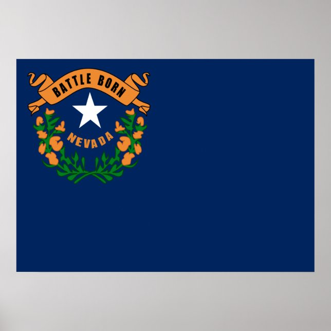 Póster Bandera de Nevada (Frente)