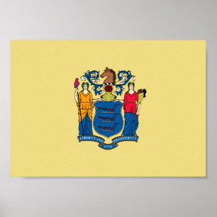 Póster Bandera de New Jersey