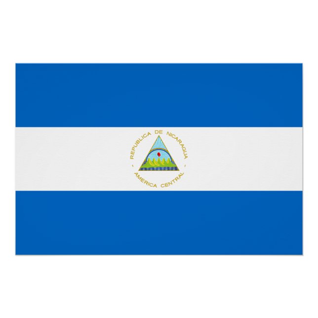 Póster Bandera de Nicaragua (Anverso)