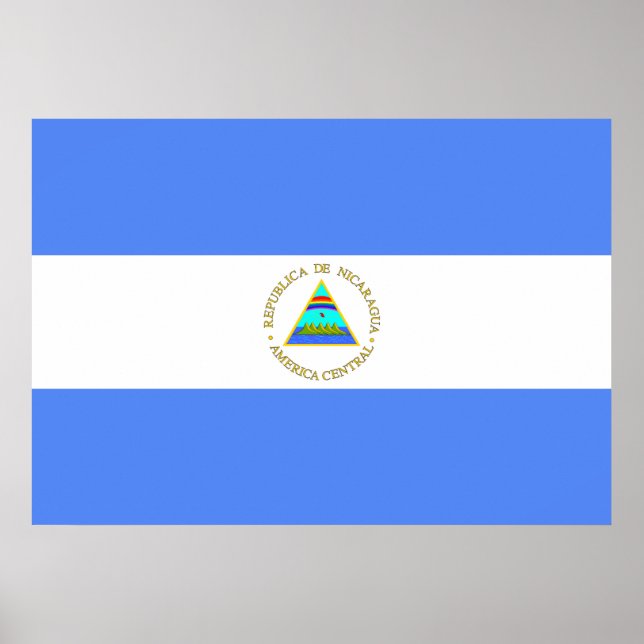 Póster Bandera de Nicaragua (Frente)