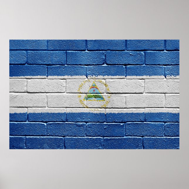 Póster Bandera de Nicaragua (Frente)