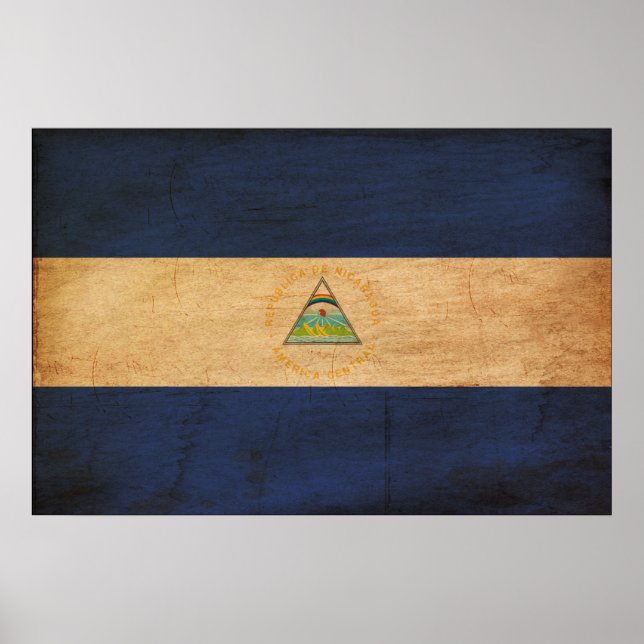 Póster Bandera de Nicaragua (Frente)