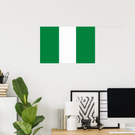 Póster Bandera de Nigeria