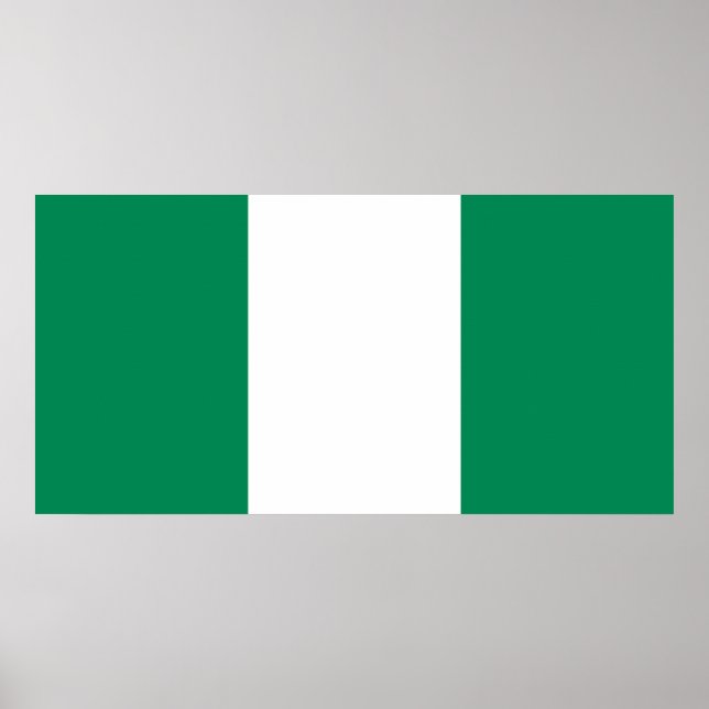 Póster Bandera de Nigeria (Frente)