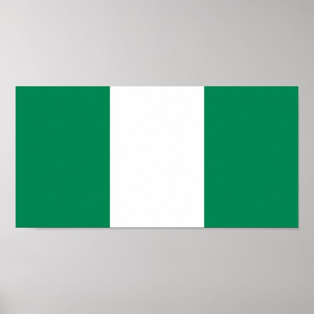Póster Bandera de Nigeria (Frente)