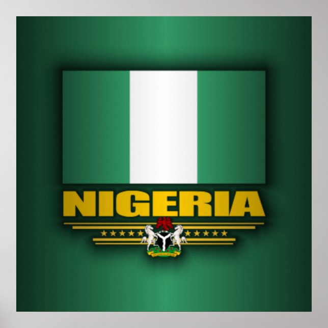 Póster Bandera de Nigeria (Frente)