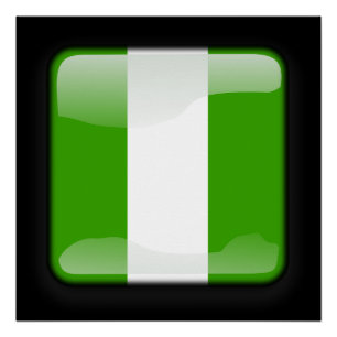 Póster Bandera de Nigeria