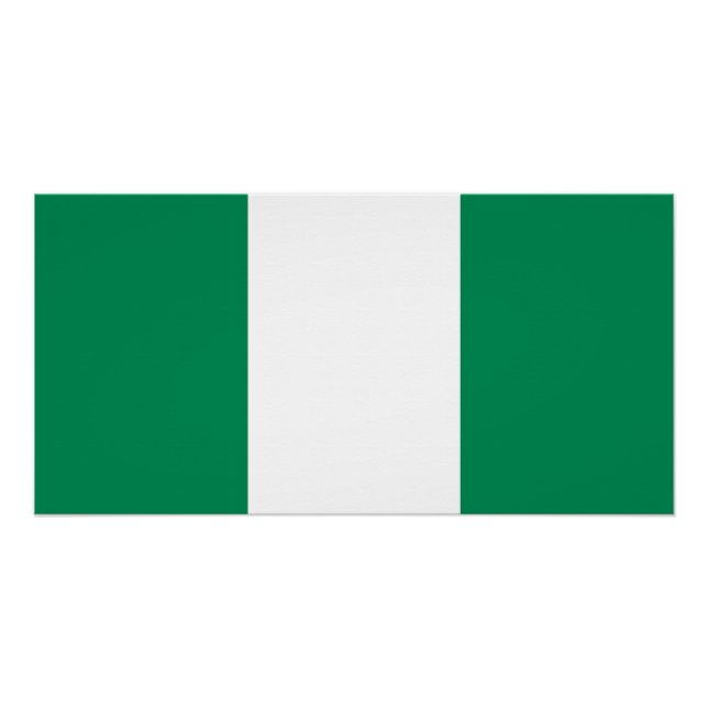 Póster Bandera de Nigeria (Anverso)