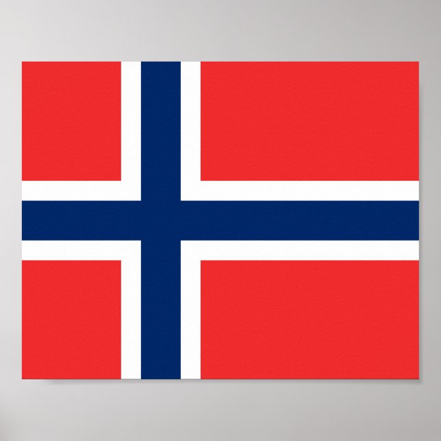 Póster Bandera de Noruega (Frente)