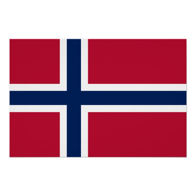 Póster Bandera de Noruega (Anverso)
