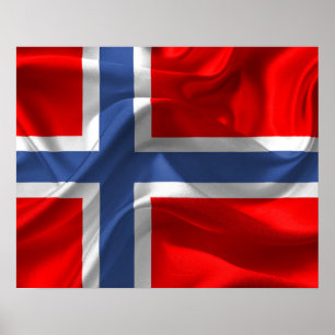 Póster Bandera de Noruega
