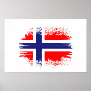 Póster Bandera de Noruega