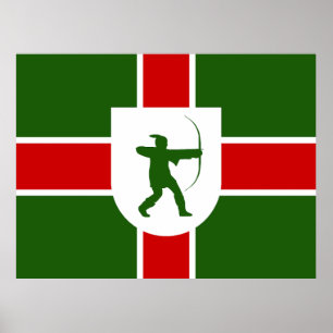 Póster Bandera de Nottinghamshire
