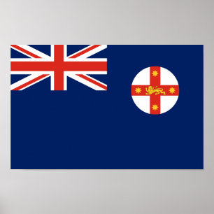 Póster Bandera de Nueva Gales del Sur, Australia
