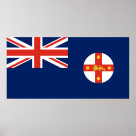 Póster Bandera de Nueva Gales del Sur (Estado de Australi