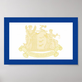 Póster Bandera de Nueva Jersey
