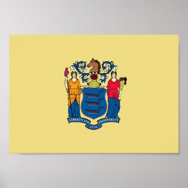 Póster Bandera de Nueva Jersey (Frente)