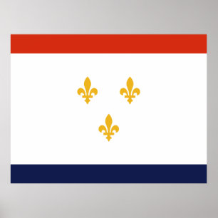 Póster Bandera de Nueva Orleans