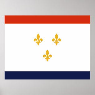 Póster Bandera de Nueva Orleans