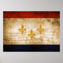 Póster Bandera de Nueva Orleans
