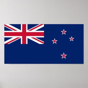 Póster Bandera de Nueva Zelanda